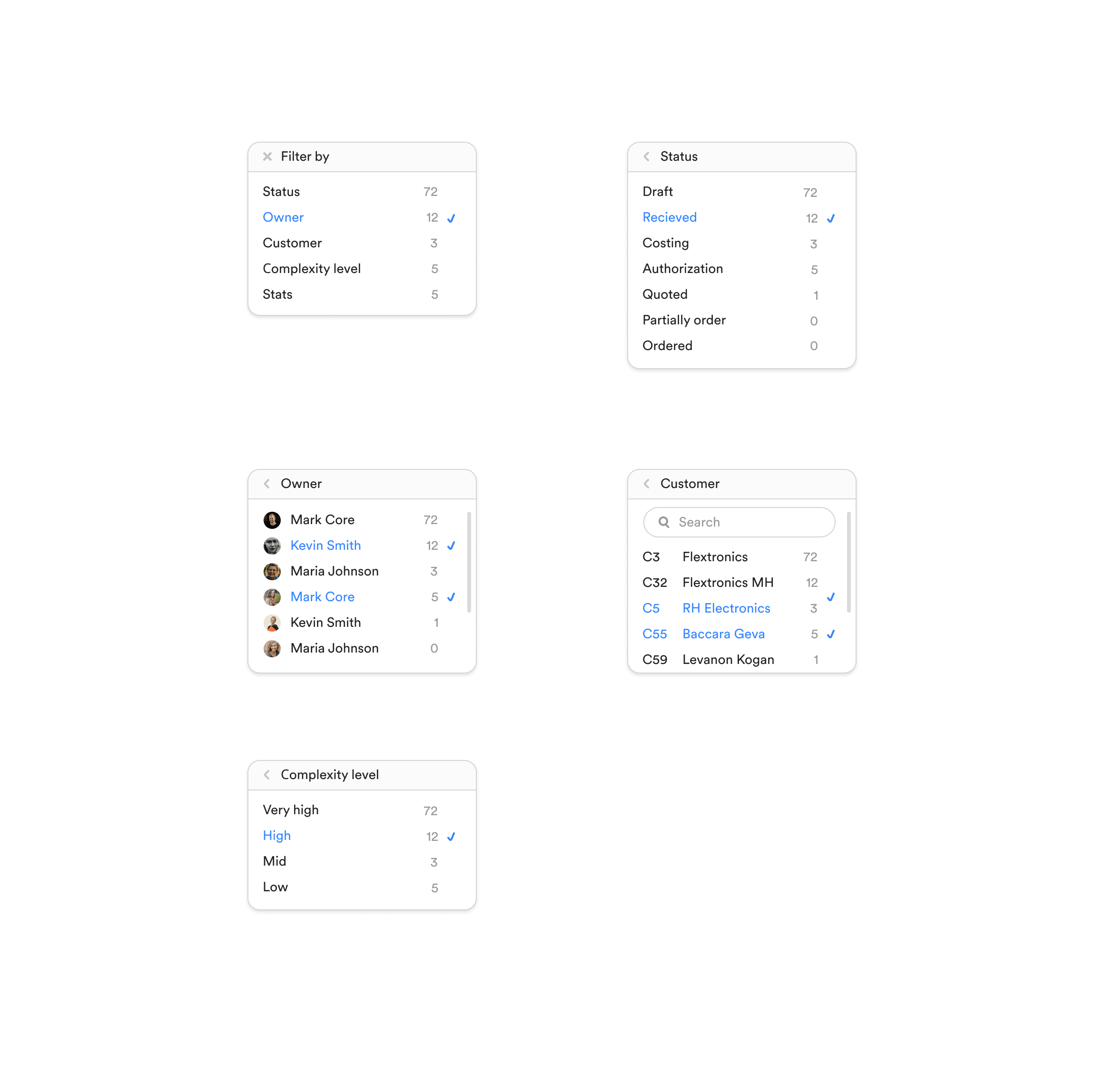design system components, multi selection